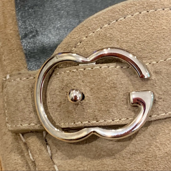 Gucci Sachalian Sport Khaki Suede Driving Loafers‎ 7.5 Men’s - Picture 10 of 16